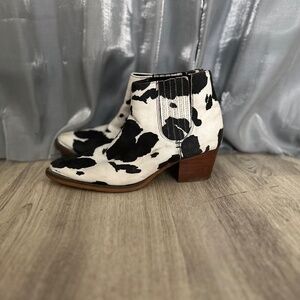 cow print booties